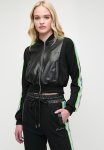 Sissy Boy Zip Through Bomber Jacket With Tape Trim - Black