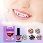 Colorful Tooth Gem Kit With Adhesive And LED Curing Light Diy Synthetic Crystal Tooth Jewelry Decoration Set Multiple Colors For