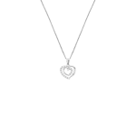 Sterling Silver Cubic Zirconia Cupid Heart Pendanrt