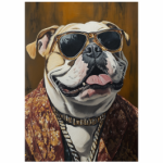 Tear Resistant Deco Print Music Star English Bulldog