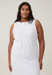 Cotton On Plus Haven High Neck Maxi Dress - White