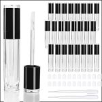 Cosidea 26 Pcs Refillable Empty 8ML Lip Gloss Tubes With Clear Wandround Black Lipgloss Containersdiy Cosmetic Packing Container