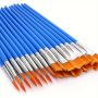 30PCS Small Brush Acrylic Paint Brush Set Flat / Round Head Brush Craft Brush For Classroom Watercolor Canvas Face Painting