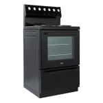 Univa 600MM 4 Solid Plate Black Electric Freestanding Stove - U116B-1