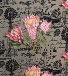 Protea With Words 6 Seater Table Cloth