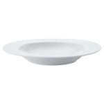 Basics White Diamonds Rim Soup Bowl