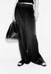 Wide Pull-on Trousers - Black