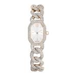 SWAROVSKI Dextera Chain White Champagne Gold-tone Finish Swiss Made Watch
