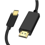 Type C To HDMI Cable Adapter 1.5M Cable-gold Plated.set. Of 2