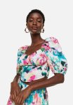 Puff-sleeved Cotton Blouse - Cerise floral