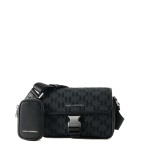 K monogram Jacquard Messenger Bag -black