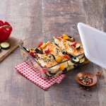 Cuisine Glass Rectangular Roaster With Lid - 4L 27X22X8CM