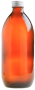 Essentially Natural Amber Glass Bottle With Aluminium Screw Cap - Silver
