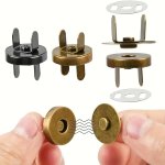 10PCS Magnetic Snap Buttons 14-18MM - Durable Metal Fasteners For Handbags Purses & Crafts - Available In Antique Bronze Golden