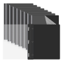 10 Pack Report Covers With 3 Prongs Fasteners With Black Back Covers