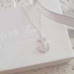 Silla 925 Sterling Silver Cz Anchor Necklace 10X15MM On 45CM Chain