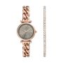 Fossil Carlie Womens Rose Gold Stainless Steel Strap WATCH-ES5378SET
