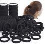 50/100/200PCS Black Large Tie Hair Rubber Band Does Not Hurt Hair Elastic Good Plush Hair Ring Tie Hair Head Rope Hair Accessories