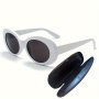 White Retro Small Sunglasses For Men And Women Cute Fashion Sunglasses Retro Oversized Square Corner Sunglasses Half Cat's Eye Butterfly Big Thick Bold Frame