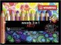 Arty Woody 3 In 1 Assorted Pencils Box 10'S