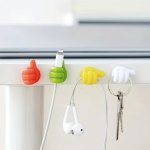 10PCS Cartoon Thumb Hooks - Easy Install No-drill Wall Mount For Cables & More - Seamless Adhesive Storage Solution