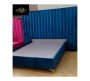 Luxury Chain Set Queen Headboard And Base Dark Blue