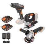 3PC 20V Cordless Power Tool Kit 2 X 2.0AH Batt. Pk. & Charger WX955