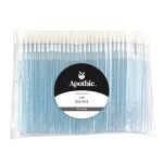 Apothie 100 Pieces Disposable Lip Applicators Lint-free Versatile Doe Foot Makeup Wands For Lip Gloss Lipstick Lash Extensions B