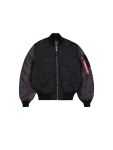 Alpha Industries Mens MA-1 Embroidered Back Jacket In Black - Black 3XL