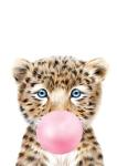Bubble Gum Leopard Pink - Canvas Print - 600MM X 600MM
