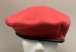 French Felt Beret Red Black