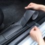 3D Carbon Fiber Sticker Car Threshold Protective Film Anti Scratch Waterproof Matte Black Nano Sticker For Car Body