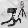 Flexible Octopus Tripod Small Phone & Camera Holder With Sponge Grip 360 Rotatable Mini Octopus Stand For Photography And Videography Portable And Adjustable Bracket With Universal Clip