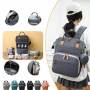 4AKID Portable Foldable Baby Bed Backpack Bag - Assorted Colours - Peach