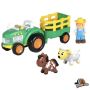 Farm Tractor + Sound & Light And Trailer With Animals + Bellabear Bookmark