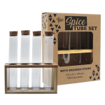 4PC Spice Tubes Set Wooden Stand In Gift Box 100ML PC