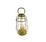 Metal Lantern With LED Candle