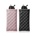 Comf-pro Squeeze Top Sunglass Pouch - Portable Sunglass Organizer Pouch Bags Soft Pu Leather Glasses 2 Pack