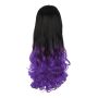 Natural Long Curly Synthetic Wig With Fringe