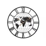 Minimalist Modern Round Silent Non Ticking Battery Operated Wall Clock Black