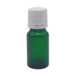 10ML Green Glass Bottle With Fast Flow Dropper Cap - White