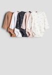 5-PACK Long-sleeved Bodysuits - Multi