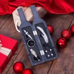 Wine Bottle Shaped Corkscrew And Accessory Gift Set - 5 Piece
