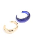 Goldair Gold & Dark Blue Acrylic Bubble Wrist Cuffs 2-PACK