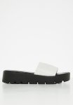 Braided Flatform Slide - White