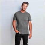 Mens Michigan Melange V-neck T-Shirt - Grey 4XL