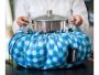 Heat Retaining Large Slow Cooker Blue Swirls