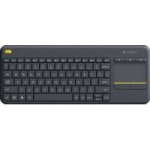 Logitech K400 Plus Touch Wireless Keyboard - Black
