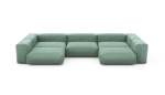 U-shape Sofa - Velvet - Mint - 377CM X 199CM