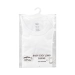 Body Vest Long Sleeve White 6-12MONTHS